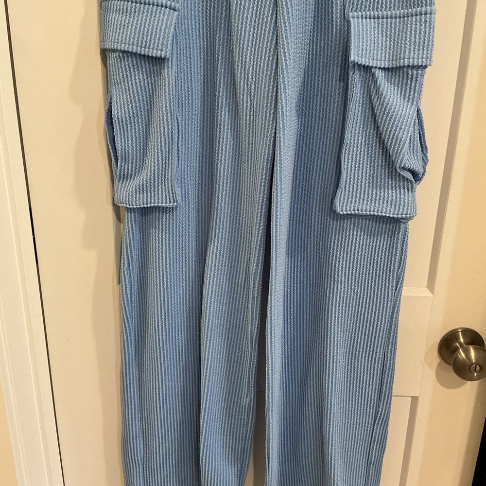 Blue Ribbed Two-Piece Set - Picture 3 of 8